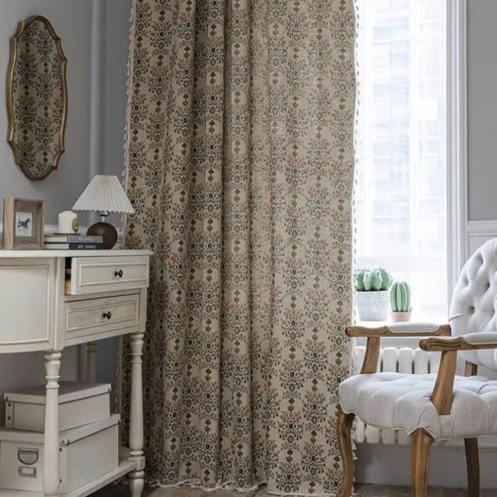 Boho Jacquard Tassell Curtains